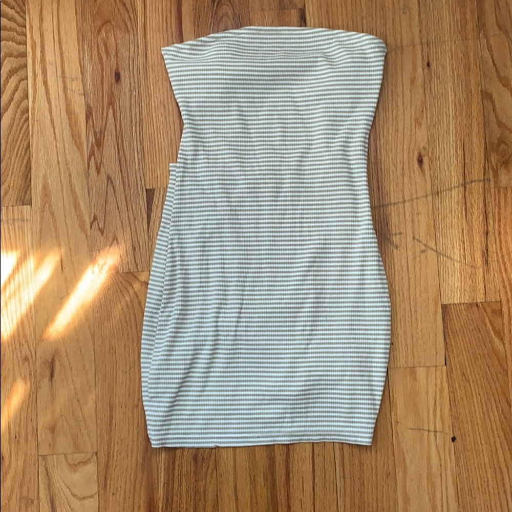 Revolve / Super Down stripped wrap dress